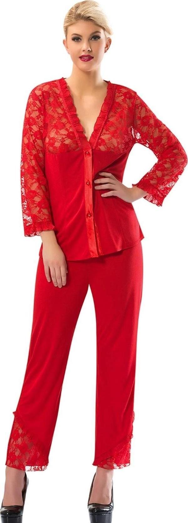 Kırmızı Penye Pijama Takımı - 1570 - Image 1