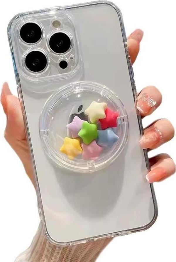 ARMORİX İPHONE 11 YILDIZ BONCUKLU HAREKETLİ SERT SİLİKON KILIF - Image 1