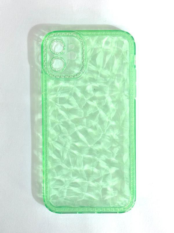 İPHONE 11 YEŞİL  PRİZMALI KAMERA ÇIKINTILI SİLİKON KILIF - Image 1