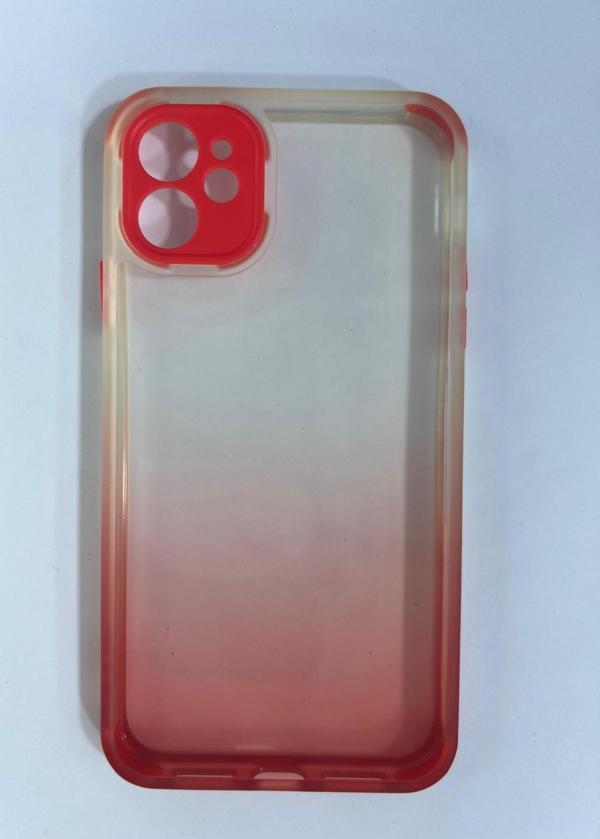 ARMORİX İPHONE 11 KIRMIZI ŞEFFAF KAMERA KORUYUCULU SİLİKON KILIF - Image 1