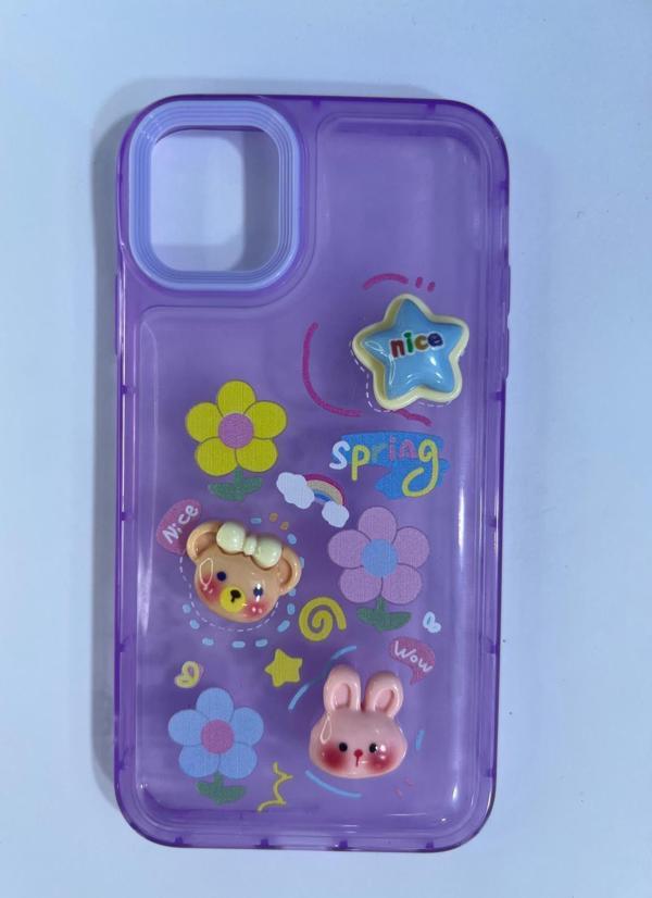 ARMORİX İPHONE 11 3D MOR FİGÜRLÜ SİLİKON KILIF - Image 1