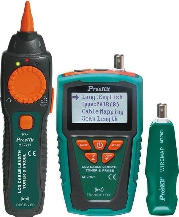 Luxury ,LCD Ekran Dijital Kablo Test Cihazı, Toner ve Prob Kit  Proskit MT 7071  - Image 1
