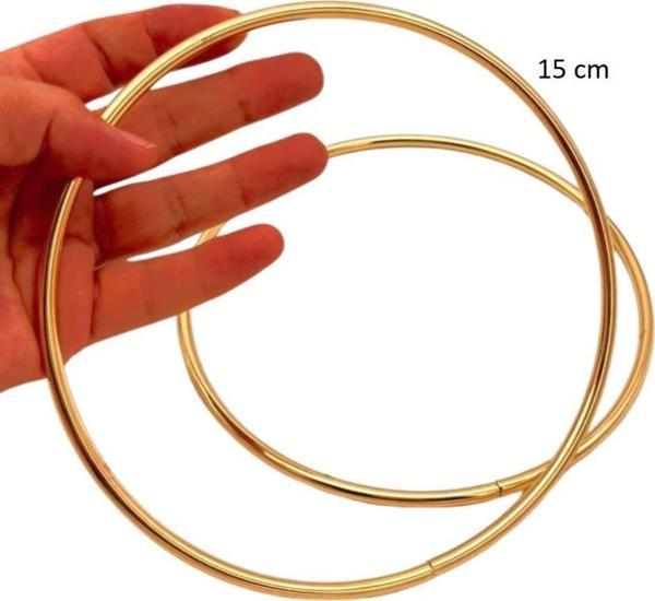 Angel Çanta Aksesuar 15 Cm Yuvarlak Metal Çanta Sapı Light Gold  - Image 1