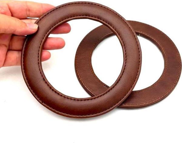 Angel Çanta Aksesuar Taba Renk Yuvarlak 13.5 cm Suni Deri Çanta Sapı - Image 1