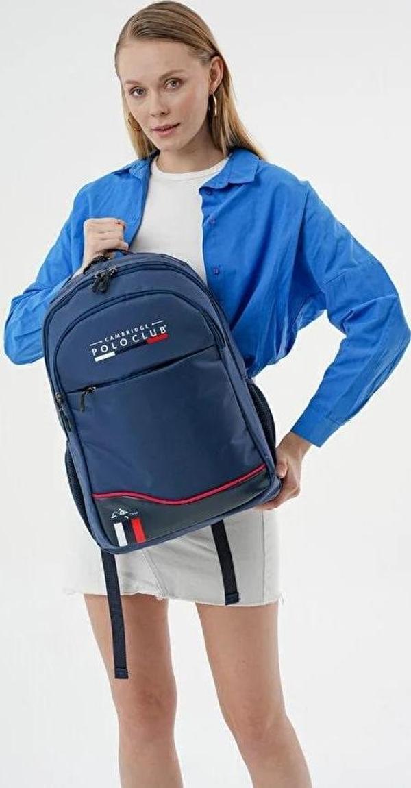 Cambridge Polo Club Unisex Şık Çok Gözlü Sırt Çantası - plcan2154 - Image 1