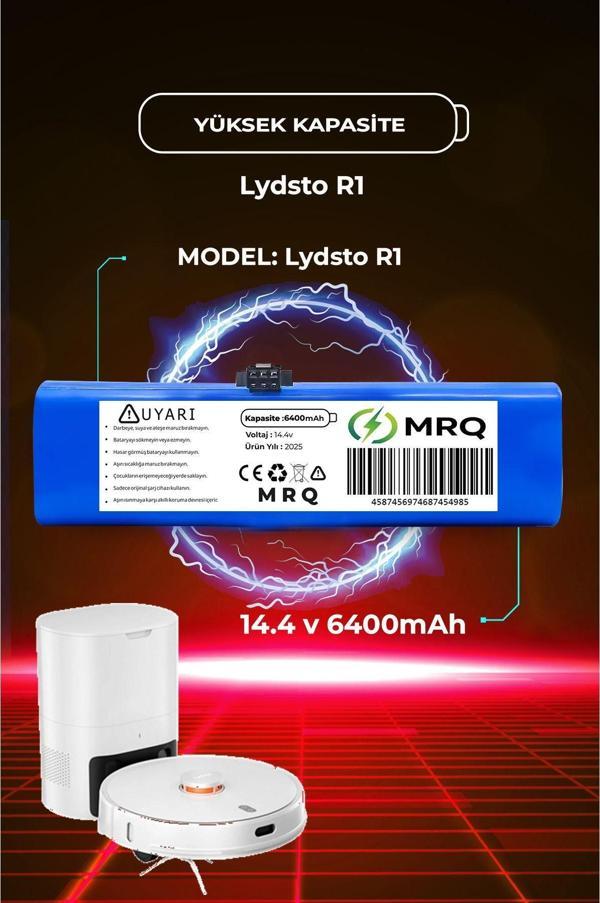 Mrq Lydsto R1 Robot Süpürge Bataryası (Yüksek Kapasite) 6400Mah - Image 1