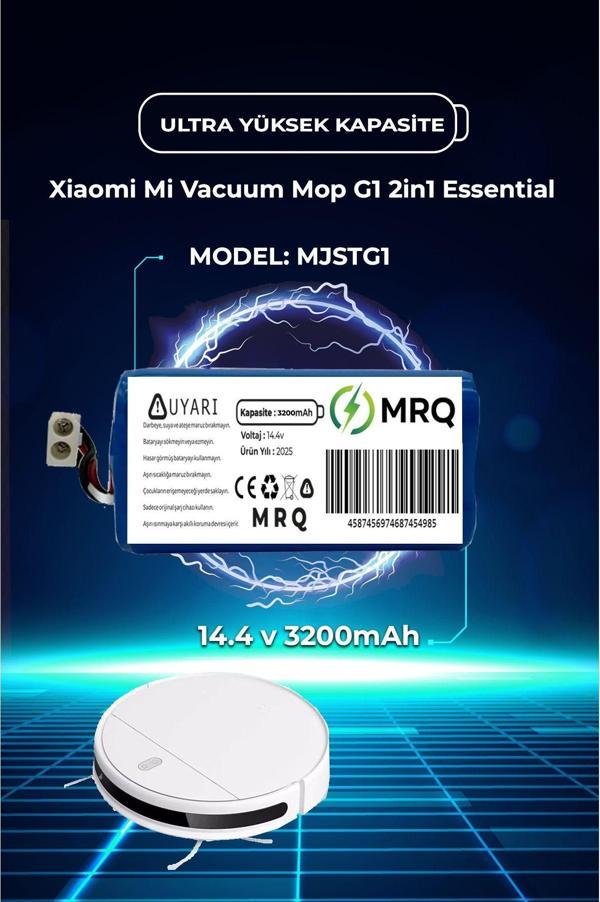 Mrq Xiaomi Mi Vacuum Mop G1 2İn1 Essential Robot Süpürge Bataryası (Ultra Mega Yüksek Kapasite) 3200 Mah - Image 1