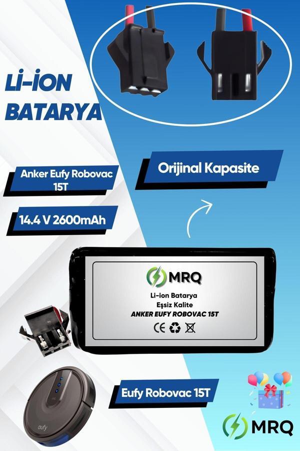 Mrq Eufy Robovac 15T Robot Süpürge Bataryası (Orijinal Kapasite) 2600Mah Batarya - Image 1