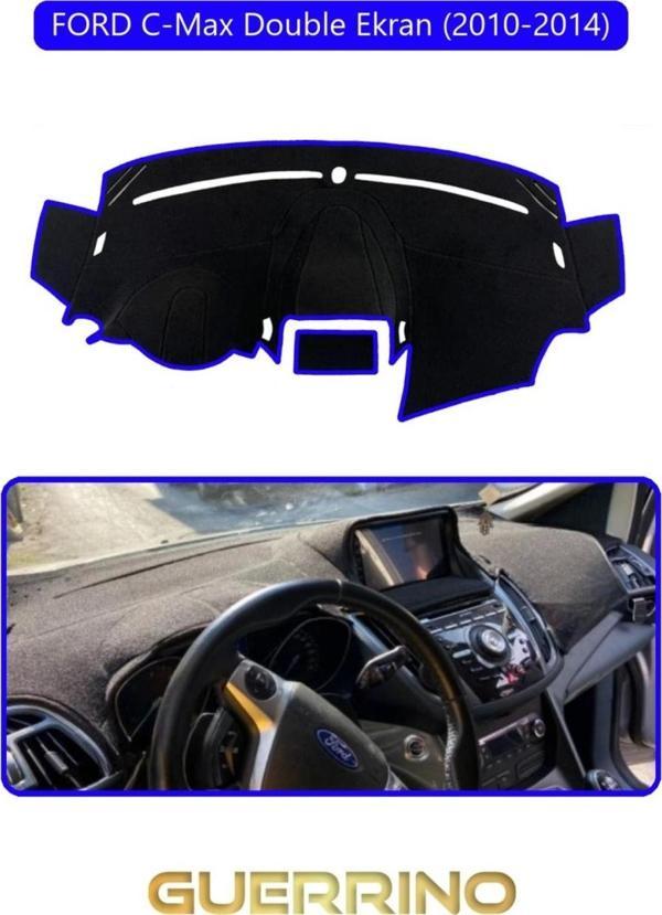 FORD C-Max double ekran (2010-2014)TORPİDO KORUMA HALISI MAVİ KENAR - Image 1