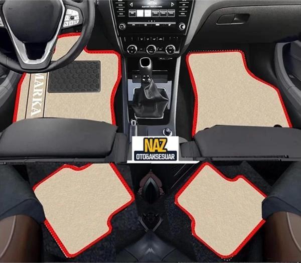 FORD ECOSPORT 2016 + Bej Halı Kırmızı Kenar Petek Topuk - Image 1