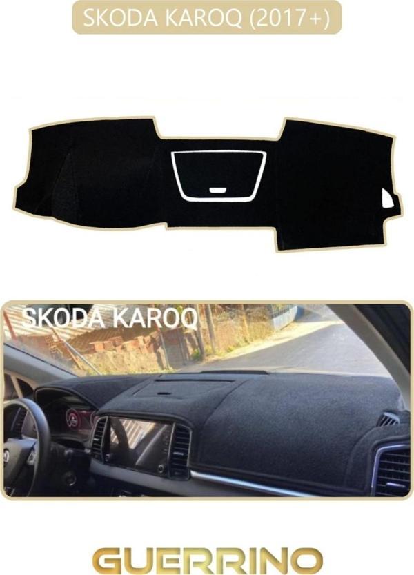 SKODA KAROQ 2017+TORPİDO KORUMA HALISI BEJ KENAR - Image 1
