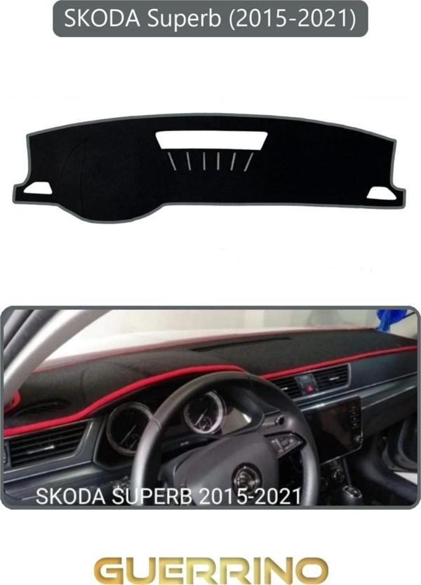 SKODA Superb (2015-2021)TORPİDO KORUMA HALISI GRİ KENAR - Image 1