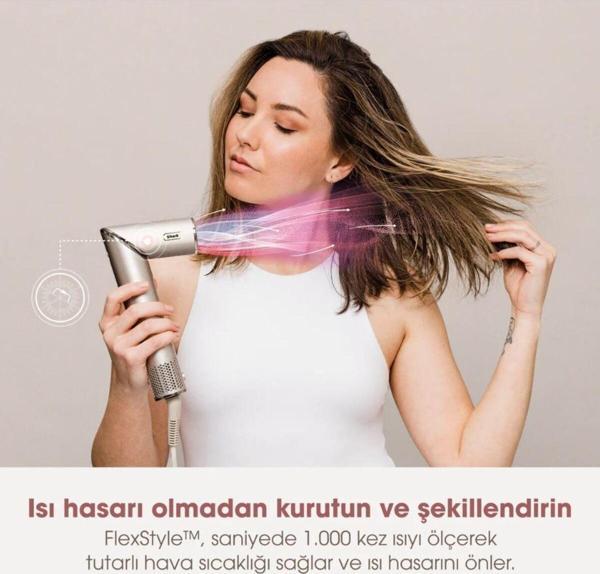 Flexstyle 5-in-1 Air Saç Kurutma Ve Şekillendirme Sistemi+saklama Kutusu - Gri-bej - Image 1