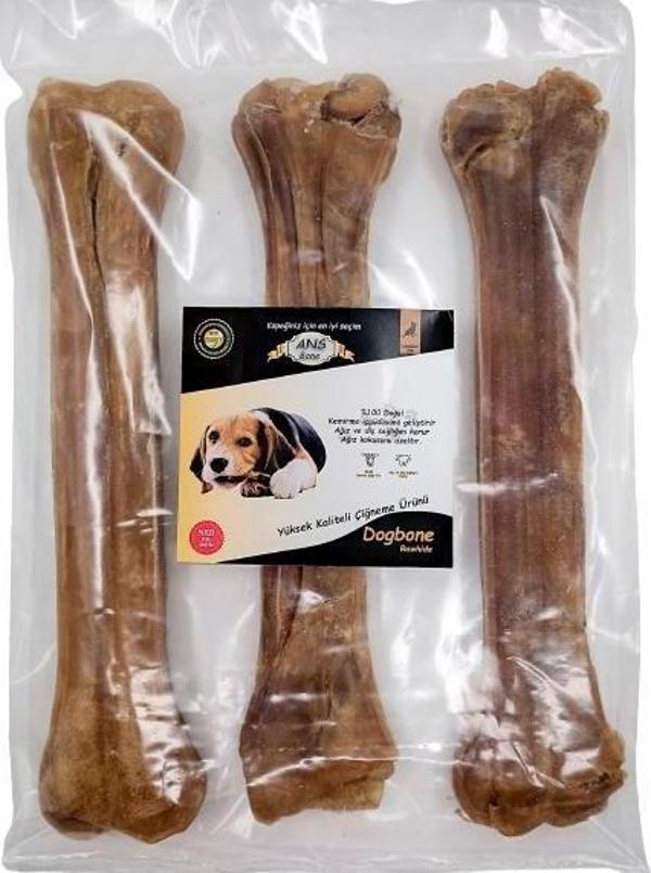 27 Cm Naturel Pres Kemik 3 Lü Torba Çiğneme Kemiği - Image 1
