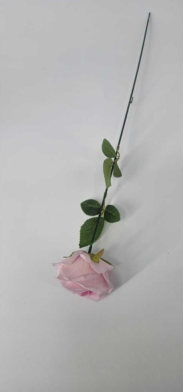 Yapay Kadife Gül 3 Adet Açık Pembe 50 cm VazoDekor Gelin Çiçeği ev Süsü - Image 1