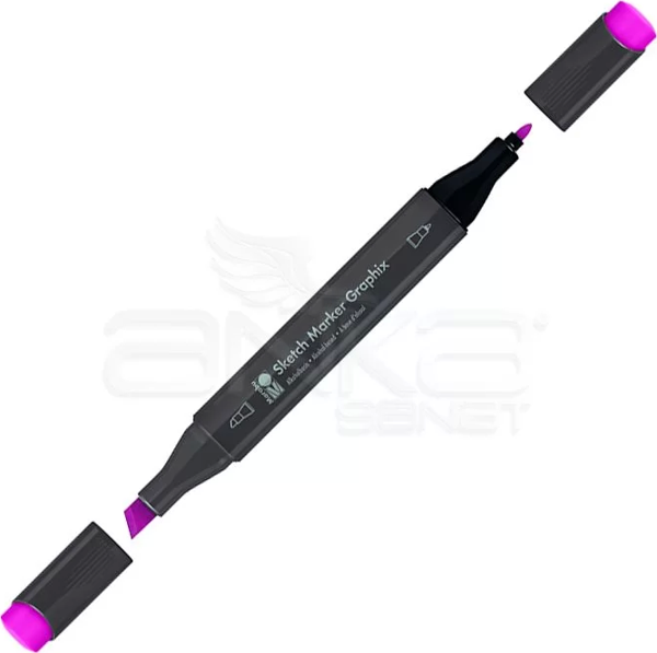 Marabu Graphix Sketch Marker Çift Uçlu Kalem 914 Primary Magenta - Image 1