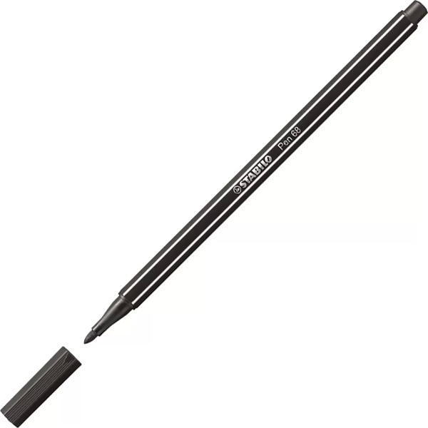 STABİLO 68 PEN KEÇE UÇLU KALEM 96 KOYU GRİ - Image 1