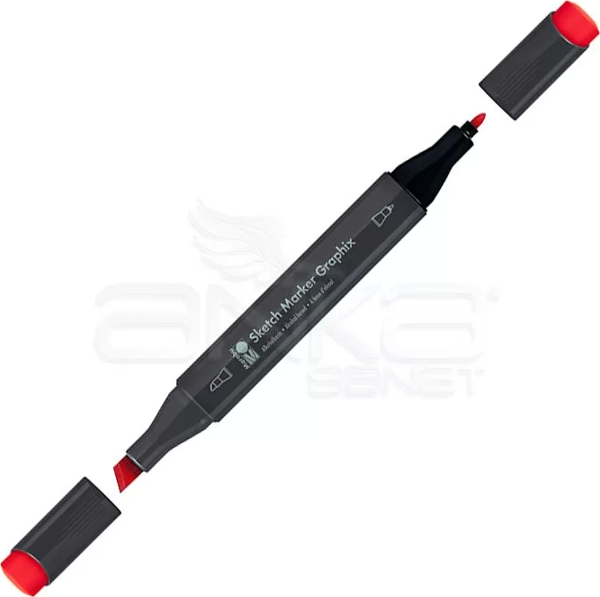 Marabu Graphix Sketch Marker Çift Uçlu Kalem 936 Vermilion - Image 1