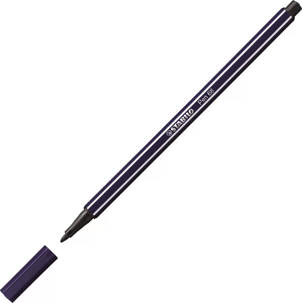 STABİLO 68 PEN KEÇE UÇLU KALEM 98 MAVİ-SİYAH - Image 1