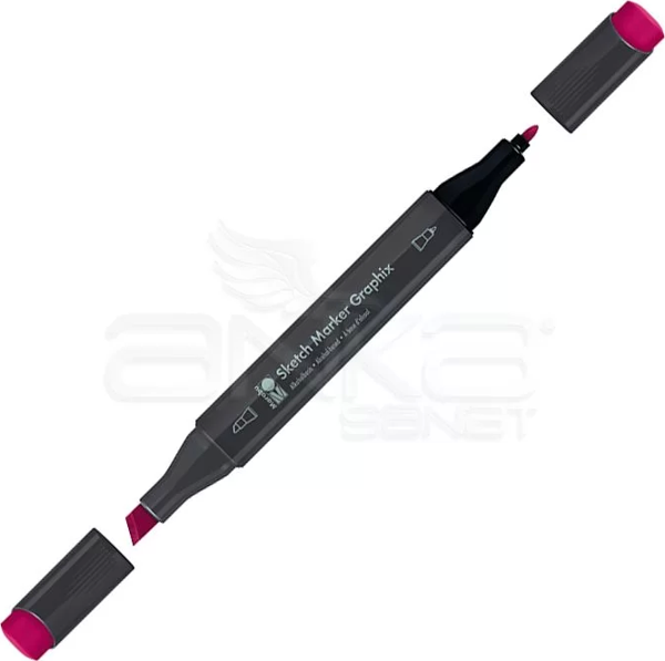 Marabu Graphix Sketch Marker Çift Uçlu Kalem 937 Cadmium Red Middle - Image 1