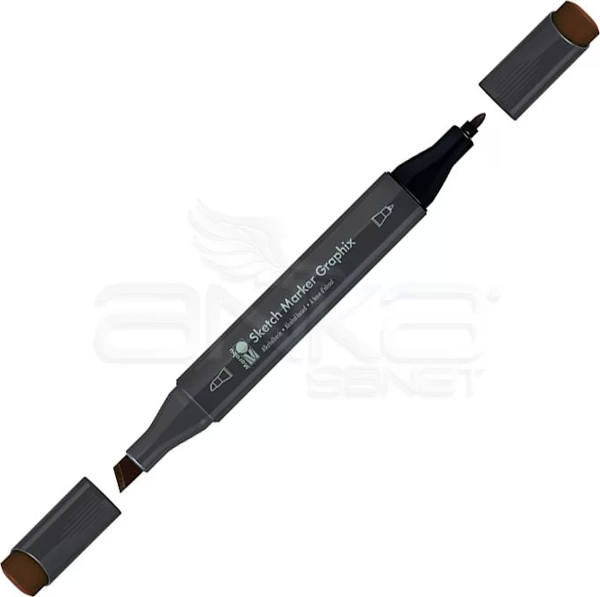 Marabu Graphix Sketch Marker Çift Uçlu Kalem 948 Burnt Umber - Image 1