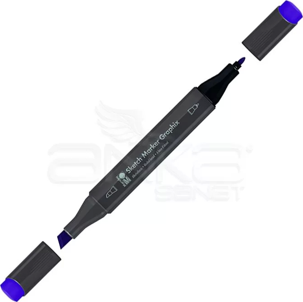 Marabu Graphix Sketch Marker Çift Uçlu Kalem 950 Brilliant Violet - Image 1