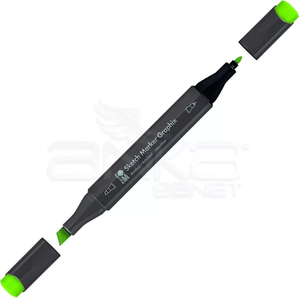 Marabu Graphix Sketch Marker Çift Uçlu Kalem 960 Light Green - Image 1