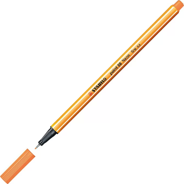STABİLO 88 POİNT FİNELİNER KEÇE UÇLU KALEM 0.4mm 054 FLORESAN TURUNCU - Image 1