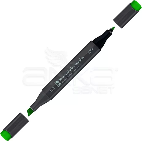 Marabu Graphix Sketch Marker Çift Uçlu Kalem 976 Phthalo Green Deep - Image 1