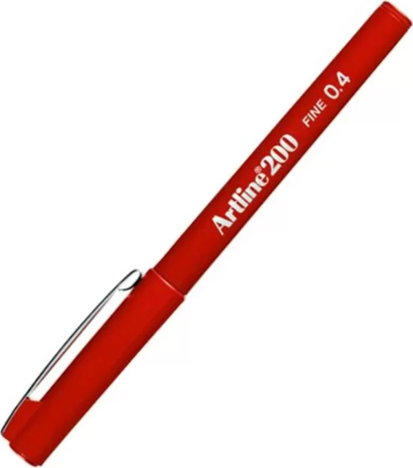 ARTLİNE EK-200N FİNELİNER KEÇE UÇLU KALEM 0.4mm KOYU KIRMIZI - Image 1