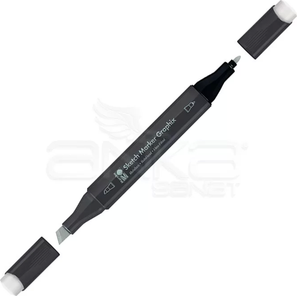 Marabu Graphix Sketch Marker Çift Uçlu Kalem 987 Warm Grey Light - Image 1