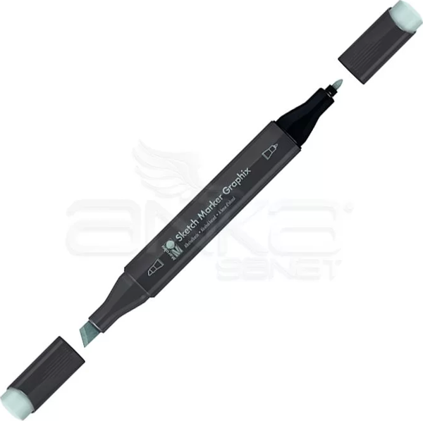 Marabu Graphix Sketch Marker Çift Uçlu Kalem 991 Cool Grey - Image 1