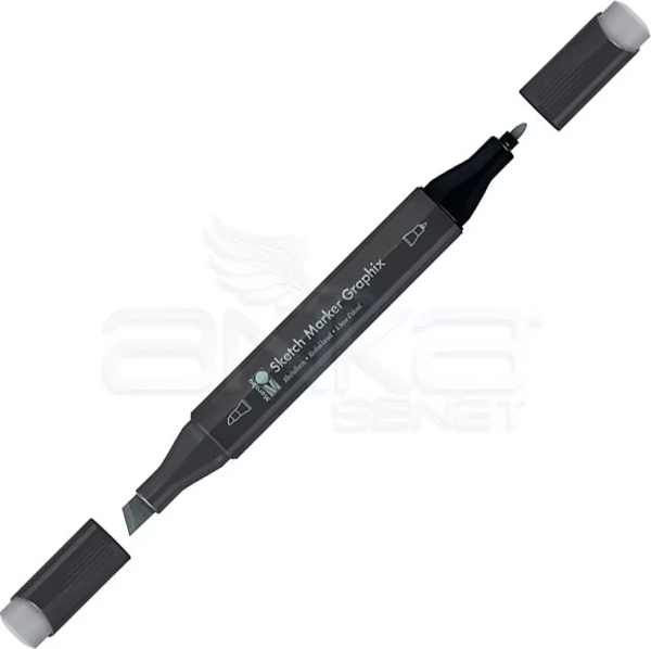 Marabu Graphix Sketch Marker Çift Uçlu Kalem 992 Warm Grey - Image 1