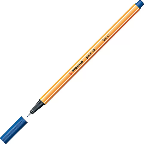 STABİLO 88 POİNT FİNELİNER KEÇE UÇLU KALEM 0.4mm 41 MAVİ - Image 1