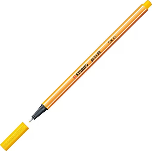 STABİLO 88 POİNT FİNELİNER KEÇE UÇLU KALEM 0.4mm 44 SARI - Image 1