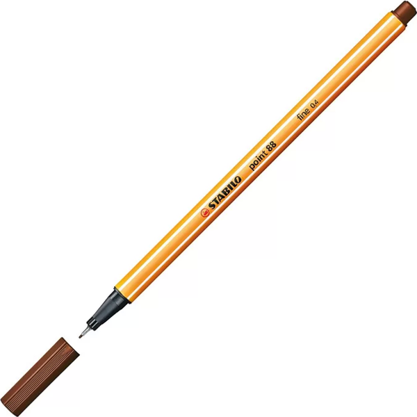 STABİLO 88 POİNT FİNELİNER KEÇE UÇLU KALEM 0.4mm 45 KAHVE - Image 1