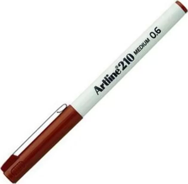 ARTLİNE EK-210N KEÇE UÇLU KALEM 0.6mm KOYU KAHVERENGİ - Image 1