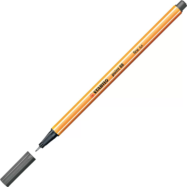 STABİLO 88 POİNT FİNELİNER KEÇE UÇLU KALEM 0.4mm 96 KOYU GRİ - Image 1