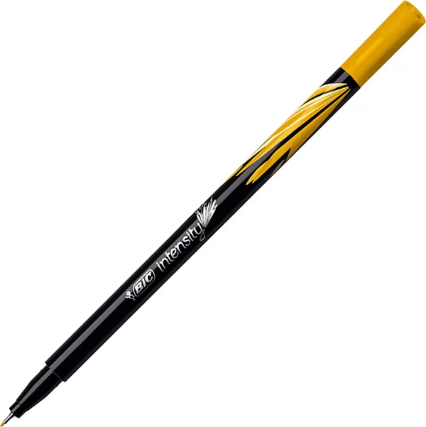 BİC İNTENSİTY FİNELİNER KEÇE UÇLU KALEM KOYU SARI (950462) - Image 1