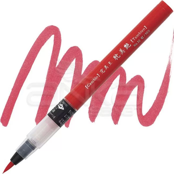 Zig Cambio Tambien Medium Brush Tip Fırça Uçlu Kalem 32 Red - Image 1