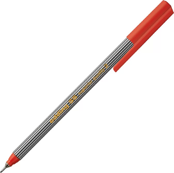 EDDİNG E-55 FİNELİNER KEÇE UÇLU KALEM KIRMIZI - Image 1