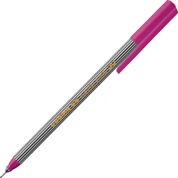 EDDİNG E-55 FİNELİNER KEÇE UÇLU KALEM KOYU PEMBE - Image 1