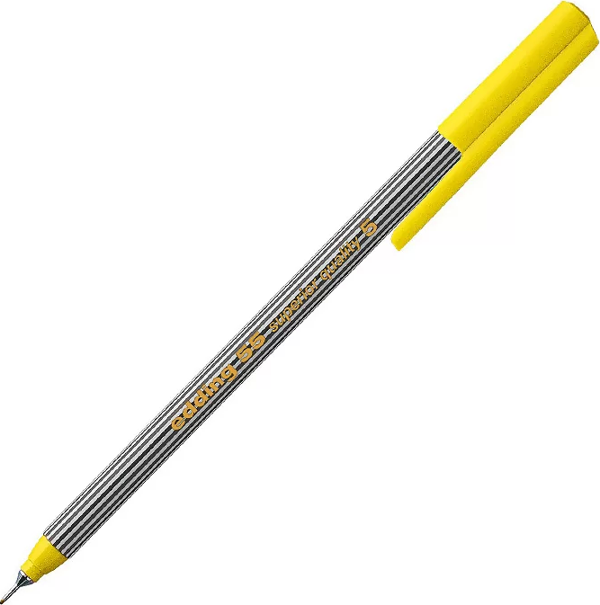 EDDİNG E-55 FİNELİNER KEÇE UÇLU KALEM SARI - Image 1