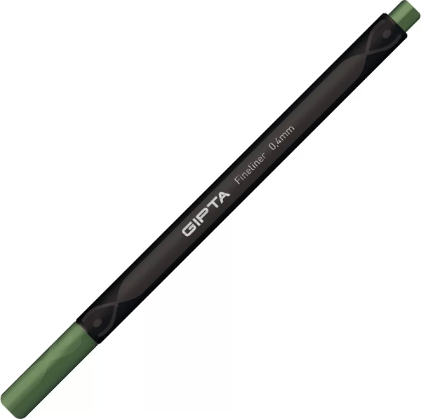 GIPTA FİNELİNER KEÇE UÇLU KALEM 0.4mm CAM YEŞİLİ - Image 1