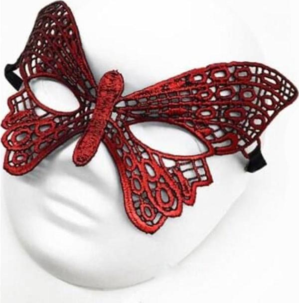 Kırmızı Dantel Masquerade Maskesi 7 No - Image 1