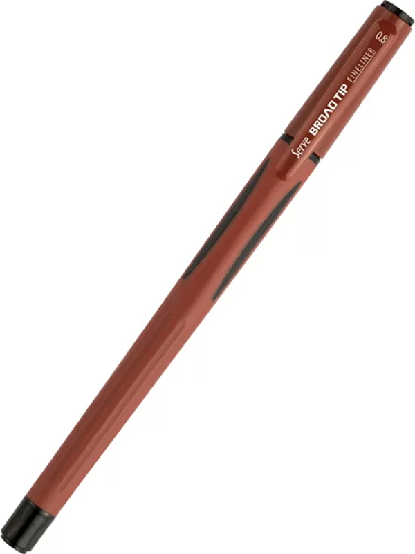 SERVE BROAD TİP FİNELİNER KEÇE UÇLU KALEM 0.8mm KAHVE - Image 1