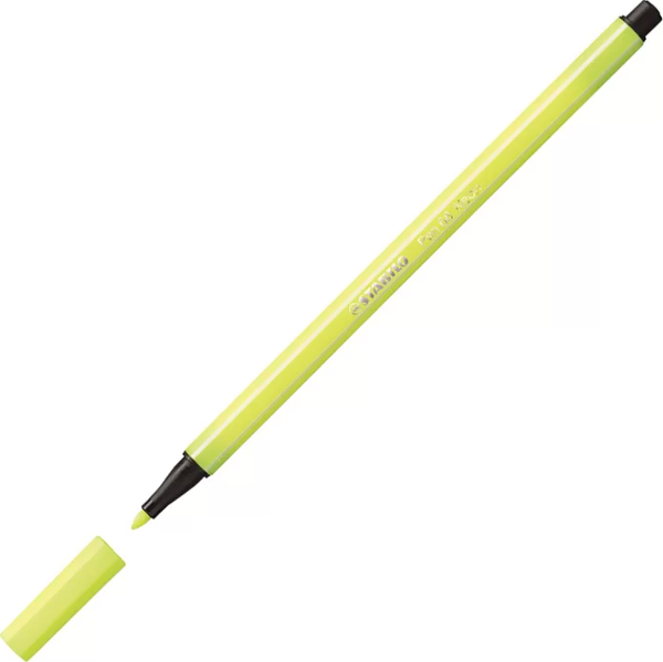 STABİLO 68 PEN KEÇE UÇLU KALEM 024 FLORESAN SARI - Image 1