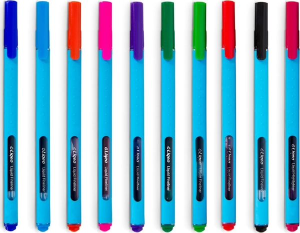 LİQEO F-8027 FİNELİNER KEÇE UÇLU KALEM 0.4mm 10 RENK - Image 1