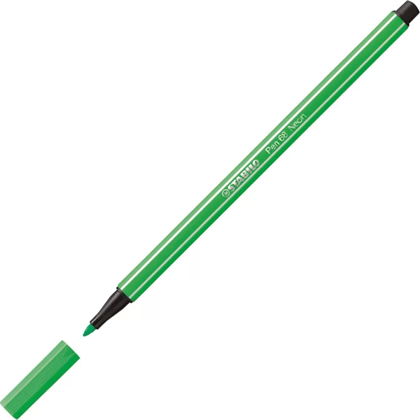 STABİLO 68 PEN KEÇE UÇLU KALEM 33 FLORESAN YEŞİL - Image 1
