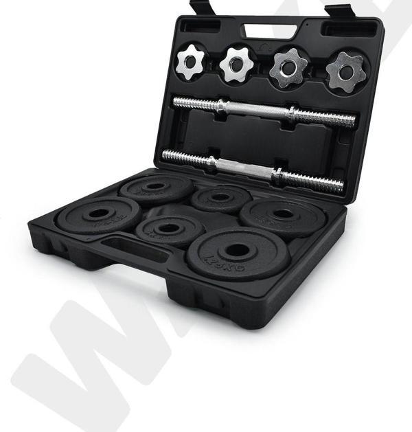 Walke Vücut Geliştirme - Ağırlık / Dambıl Seti - Özel Çantalı - 15 Kg Demir Döküm - Image 1